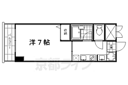 ウィル21烏丸御池 1Kの間取図画像