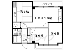 グリーンヒル北白川 3LDKの間取図画像