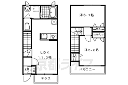 シャーメゾン中大鷺 2LDKの間取図画像