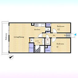 イトーピア豊春 2LDKの間取図画像