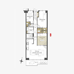 シティプラザせんげん台弐番館 3LDKの間取図画像