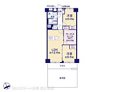 日商岩井第二春日部マンション 2LDKの間取図画像