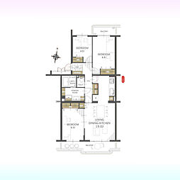 東鷲宮ニュータウン公園通り3-6 3LDKの間取図画像
