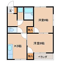 さくらハイツ鎌田 201 ｜ 福島県福島市鎌田字原際（賃貸アパート2K・2階・39.69㎡） その2