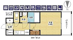 エスリード新大阪ザ・プレミアWEST 1Kの間取図画像
