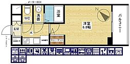 プレサンス塚本グランゲート 1Kの間取図画像