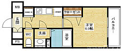 ベラジオ三国駅前 1Kの間取図画像