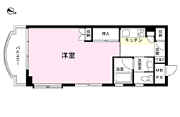 強羅マンション 1Kの間取図画像