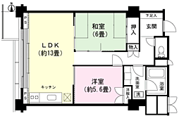 フジタ第3箱根山マンション 2LDKの間取図画像