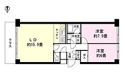 フェアモントビュー伊豆 2LDKの間取図画像