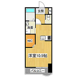 ハイパー桜 ワンルームの間取図画像