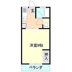 サンハイツミナミ 1Kの間取図画像