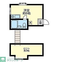 サンラザール長沼 1階ワンルームの間取り