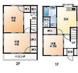 小澤コーポ 1階3DKの間取り