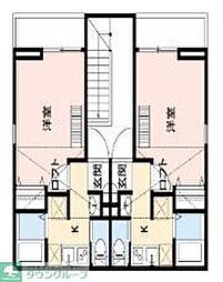 アズール西八王子 3階1Kの間取り