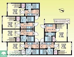 MOUHAUS淵野辺 2階1Kの間取り