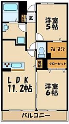 間取図画像 2LDK