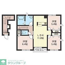 グリーンパイン 3LDKの間取図画像
