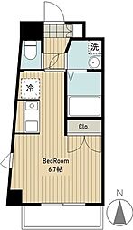 プレデンシャル千人町 1Kの間取図画像