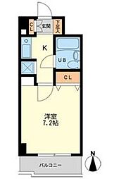 デイム橋本 1Kの間取図画像