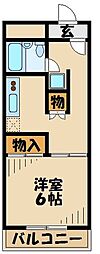 ハイツウシロダ 1Kの間取図画像
