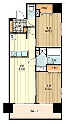 ラグゼナ八王子横山町 2LDKの間取図画像