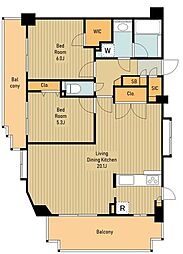 グランシティ八王子北野 2LDKの間取図画像