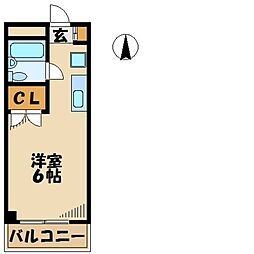 ジュネス井上 1Kの間取図画像