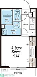 リブリ・SweetPea3 1Kの間取図画像