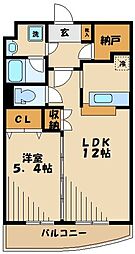 プリマベガ 1LDKの間取図画像