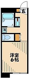 レオパレスニューイエナ 1Kの間取図画像