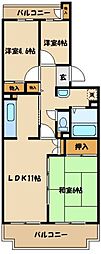 コーポレート相模原富士見 3LDKの間取図画像