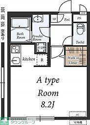 リブリ・ニュータウン 1Kの間取図画像