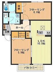 アドレーブ 2LDKの間取図画像