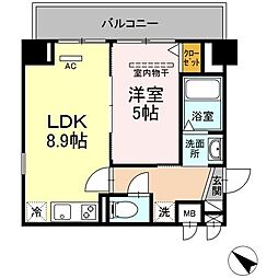 エンドレスタワー 1LDKの間取図画像