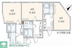 アザーレ・スフィーダ淵野辺 1Kの間取図画像