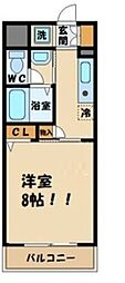 ホワイトレジデンス 1Kの間取図画像