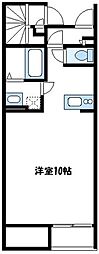 LEONEXTピークヒルズ 1Kの間取図画像
