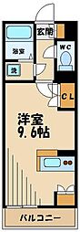 レオネクストレーヴ ワンルームの間取図画像