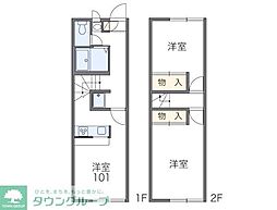 レオパレスフレンズ 2DKの間取図画像