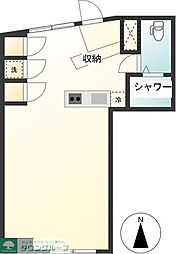 リン元本郷ハイツ ワンルームの間取図画像
