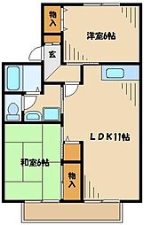 エスプリ'92 2LDKの間取図画像