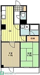 サンシャインメゾン 2DKの間取図画像