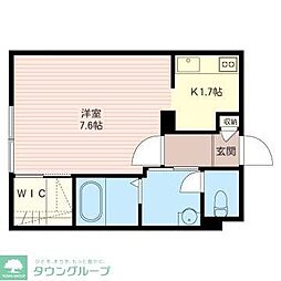 ファミールメゾン 1Kの間取図画像
