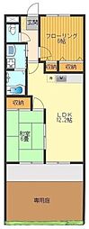 緑山ハイツC 2LDKの間取図画像