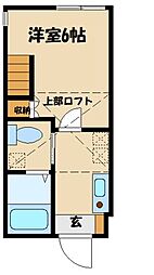 ル・クレージュ 1Kの間取図画像