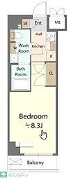 SHOKEN Residence八王子 1Kの間取図画像