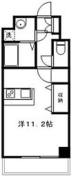 ソールレヴァンテ ワンルームの間取図画像