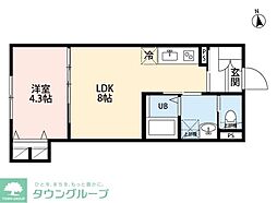 robot home 西八王子III 1LDKの間取図画像
