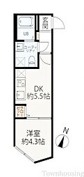 スカイヒルズ中野弥生町 1階1DKの間取り